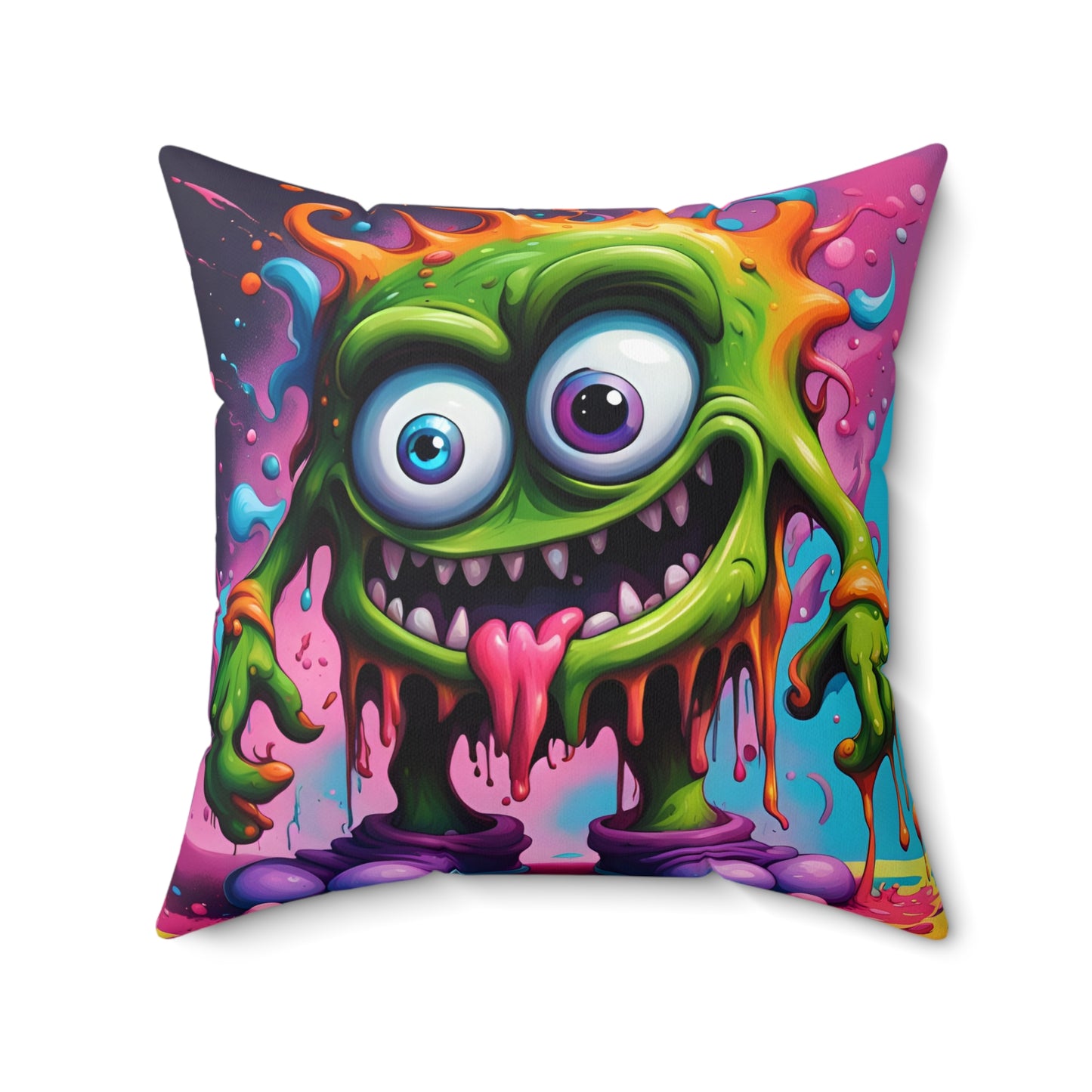 Dual-Wacky Spun Polyester Square Pillow