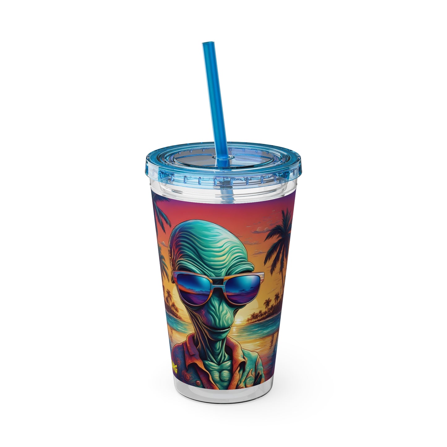 Sunsplash Tumbler with Straw, 16oz