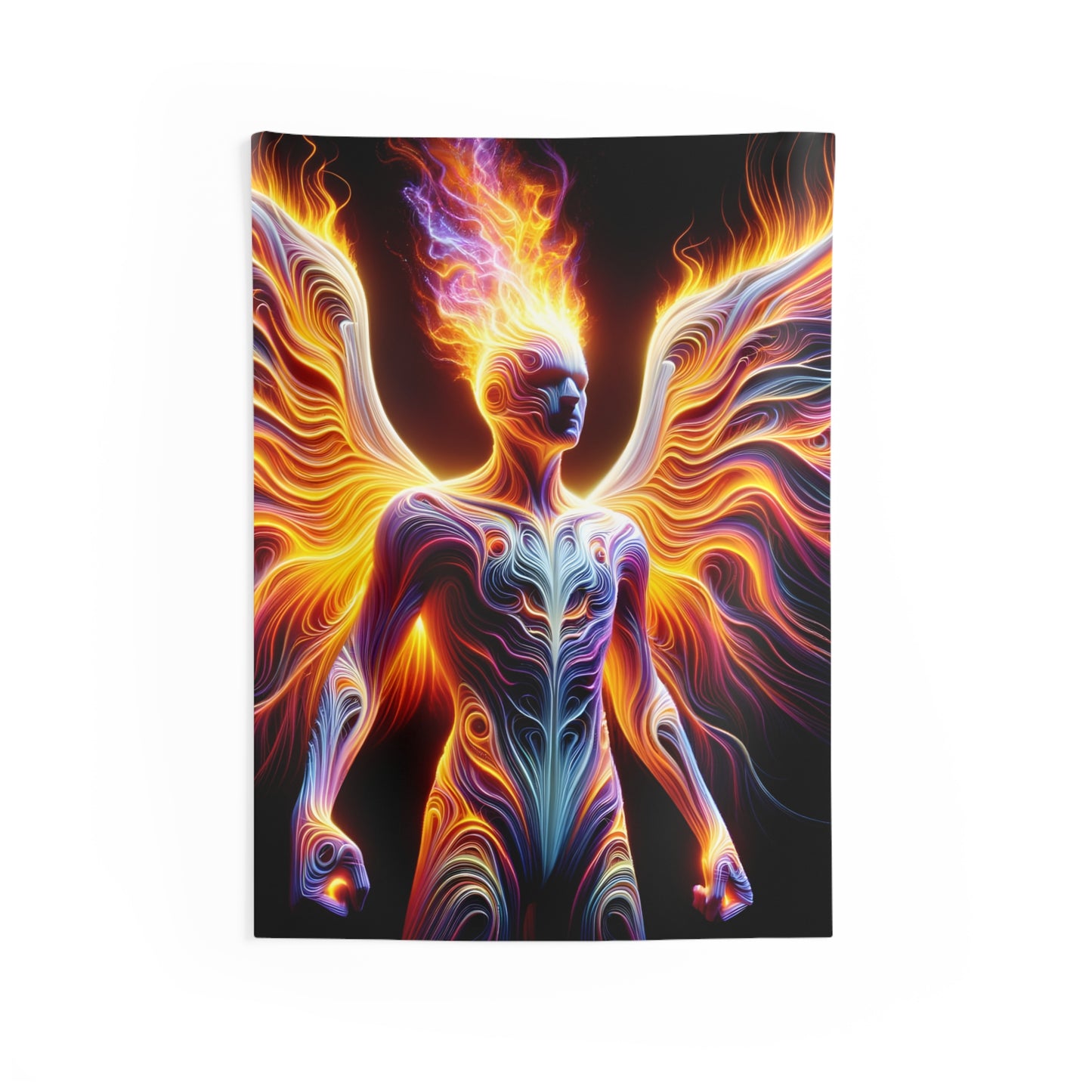 Angelz & Demonz Indoor Wall Tapestry, Boho Wall Art, Wall Hanging Tapestry, Aesthetic Accessories