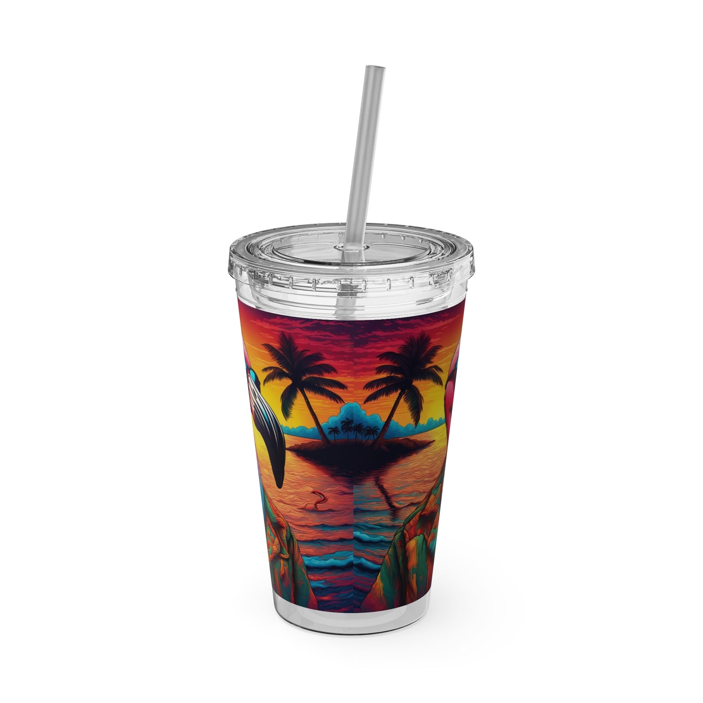 Sunsplash Tumbler with Straw, 16oz