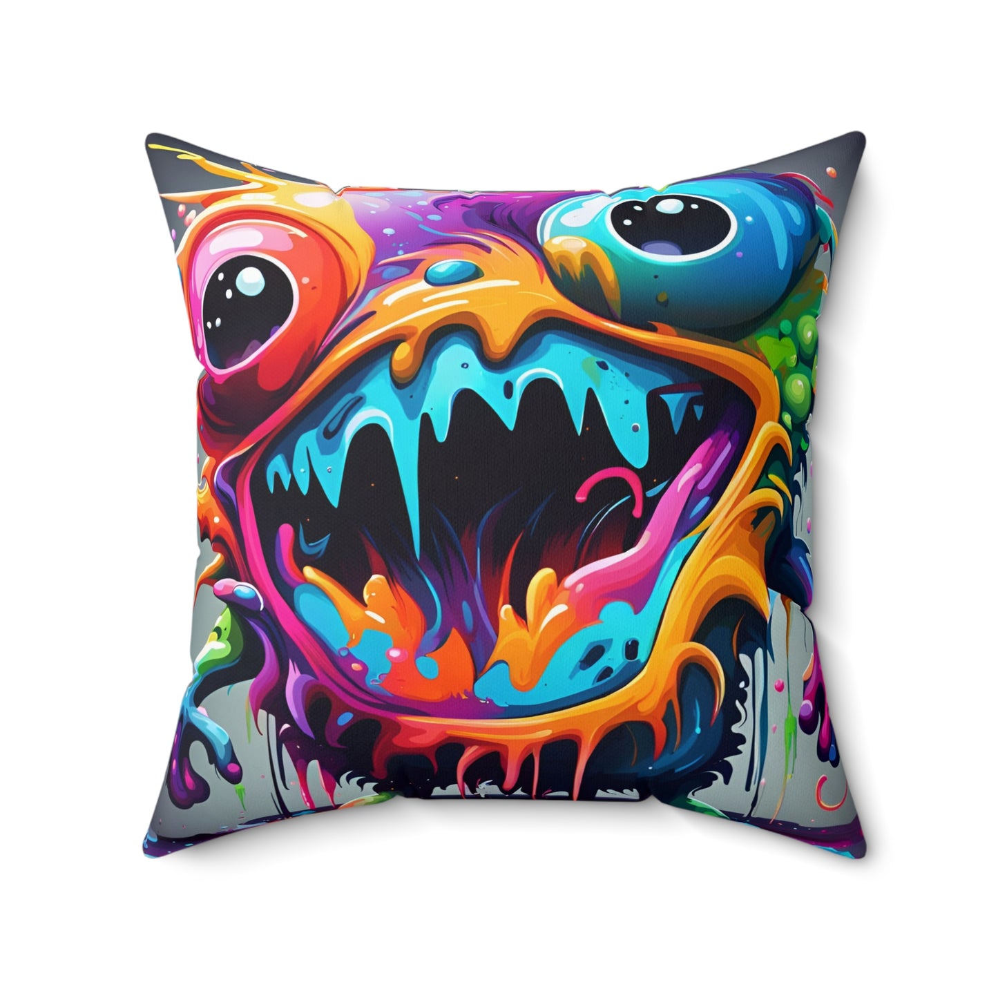 Dual-Wacky Spun Polyester Square Pillow