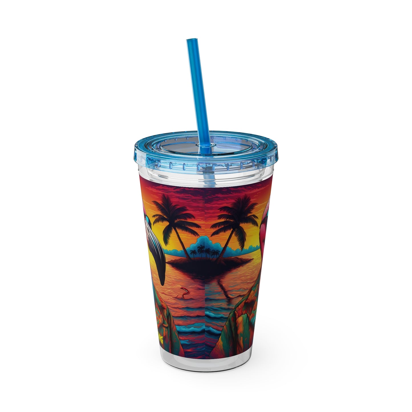 Sunsplash Tumbler with Straw, 16oz