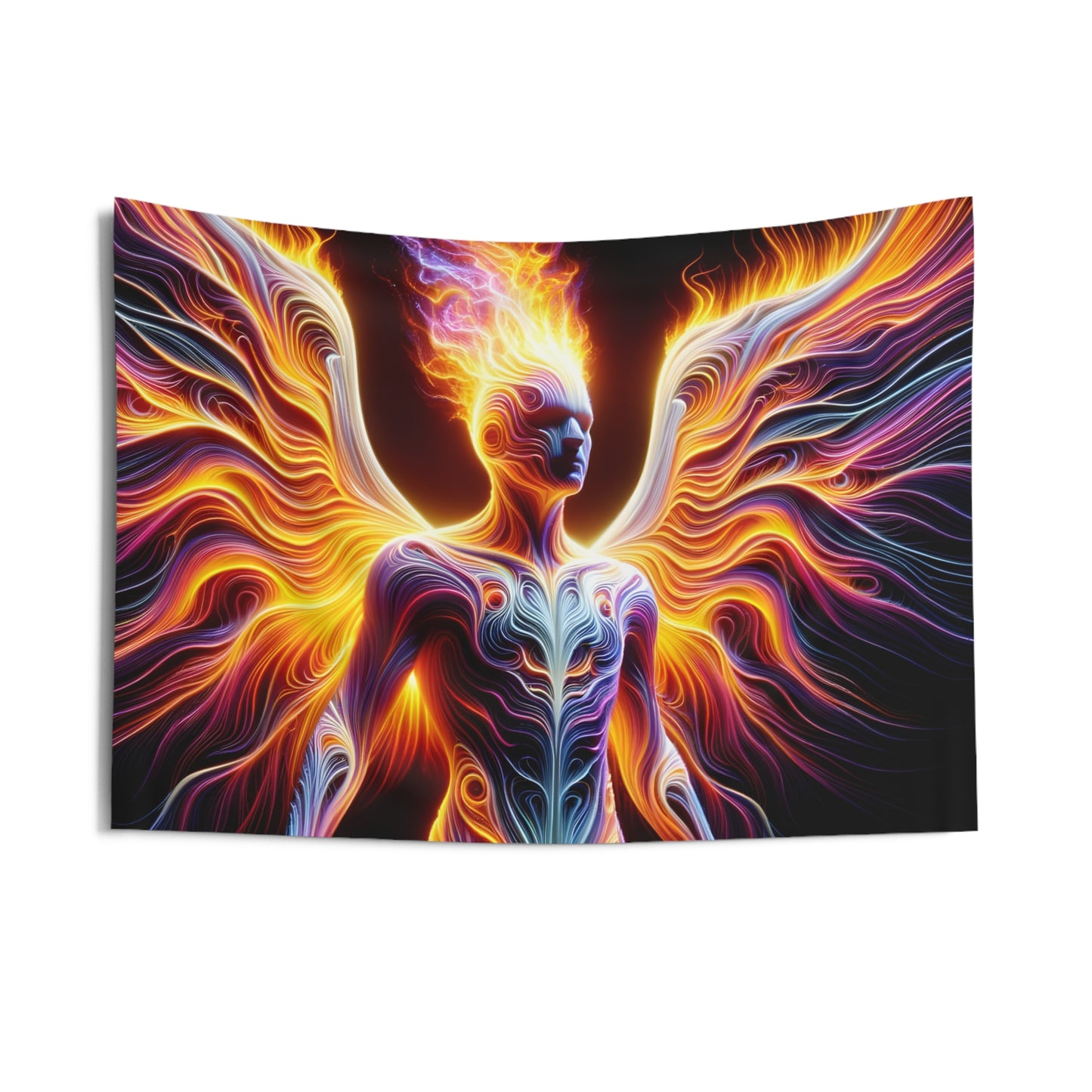 Angelz & Demonz Indoor Wall Tapestry, Boho Wall Art, Wall Hanging Tapestry, Aesthetic Accessories