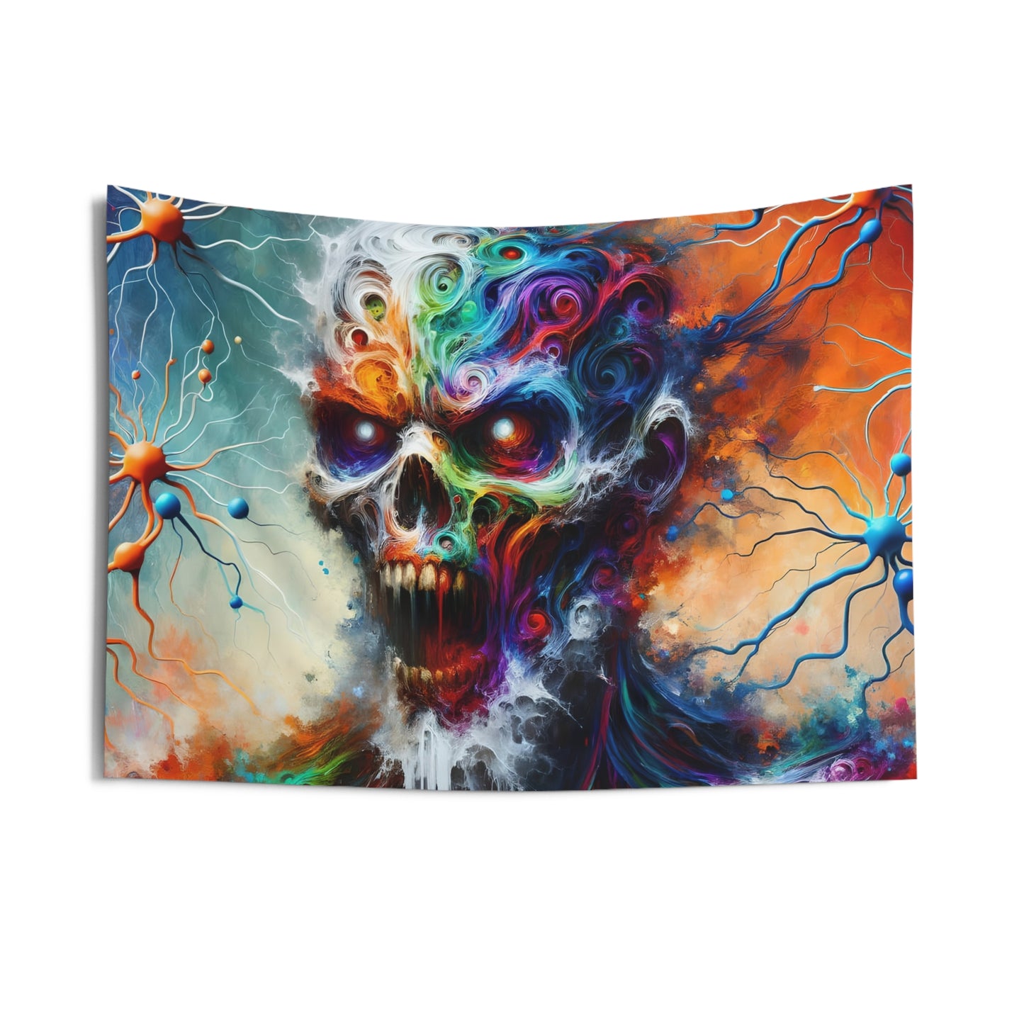 Neural Zombie Indoor Wall Tapestry