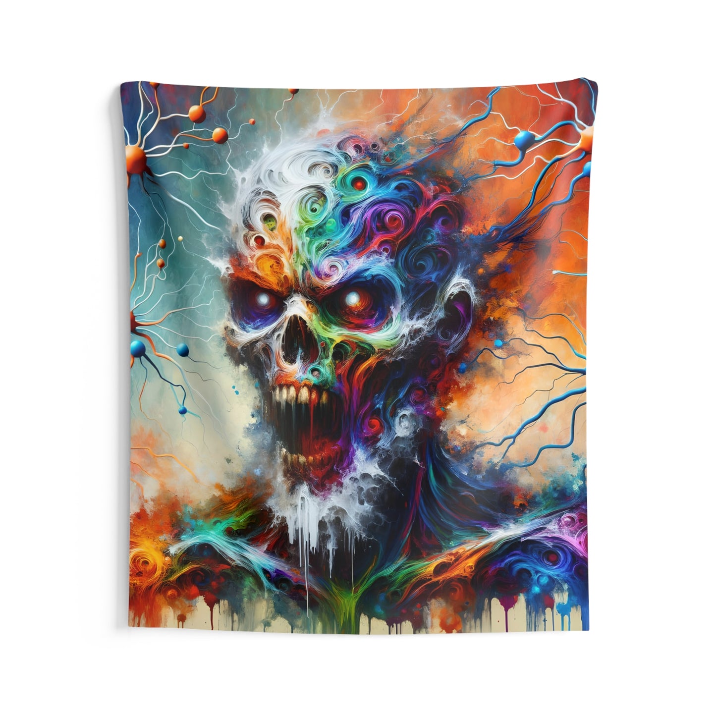 Neural Zombie Indoor Wall Tapestry