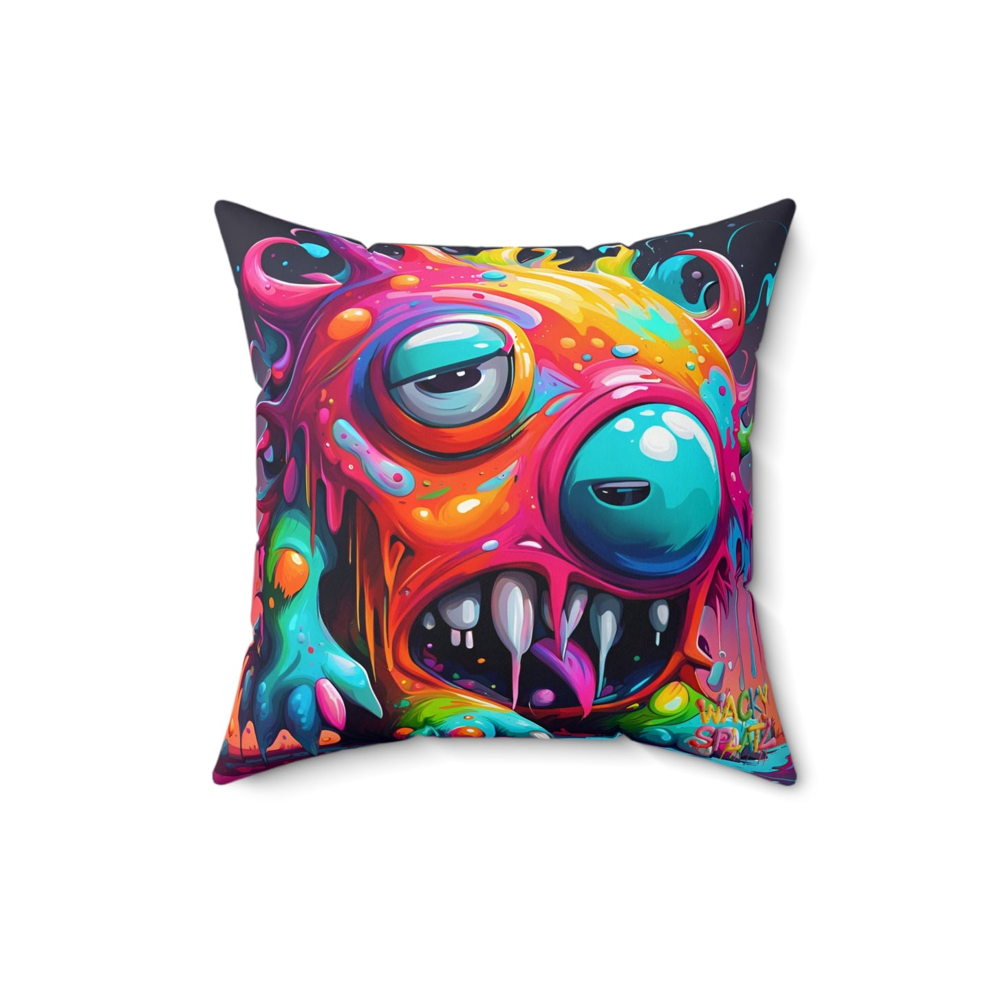 Dual-Wacky Spun Polyester Square Pillow