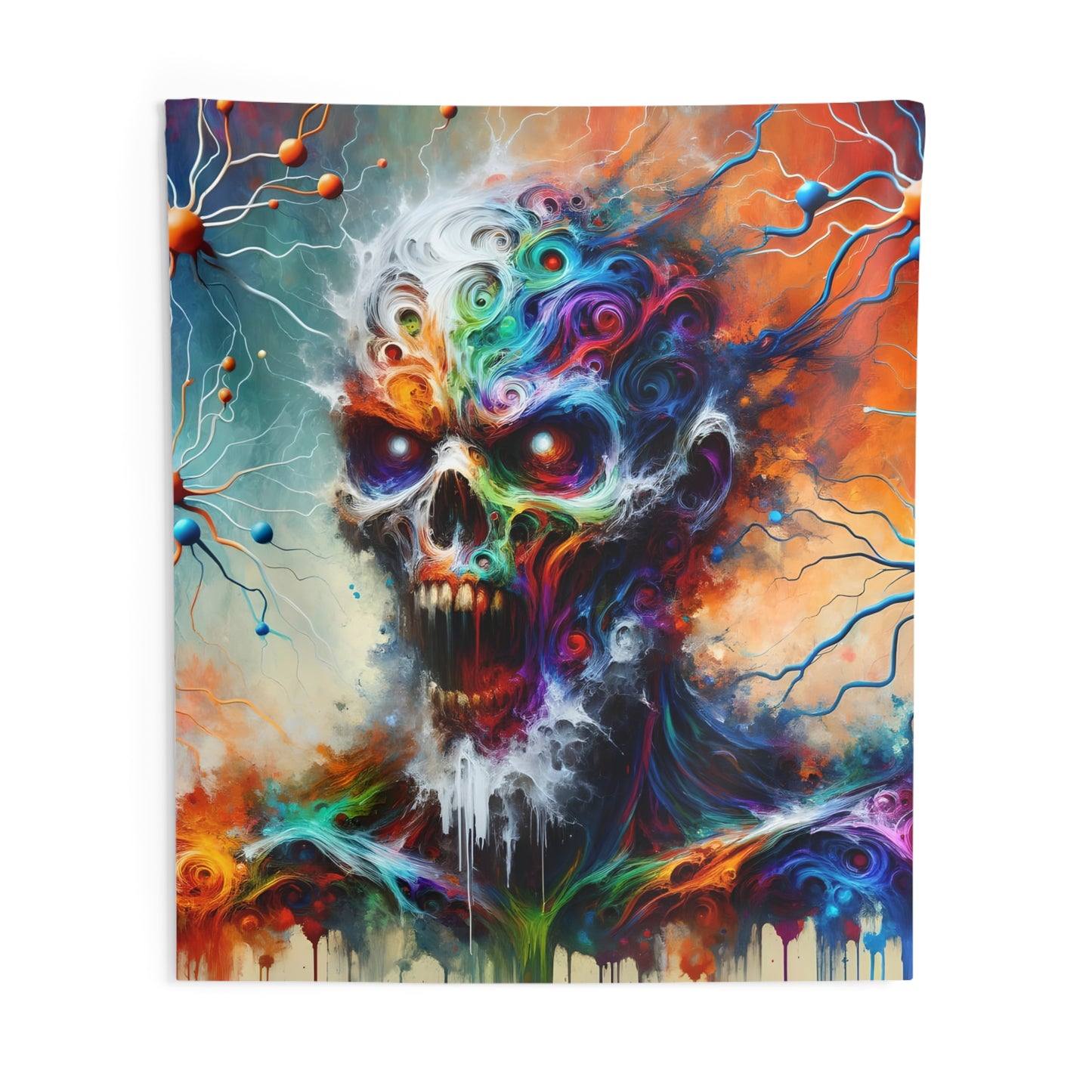 Neural Zombie Indoor Wall Tapestry