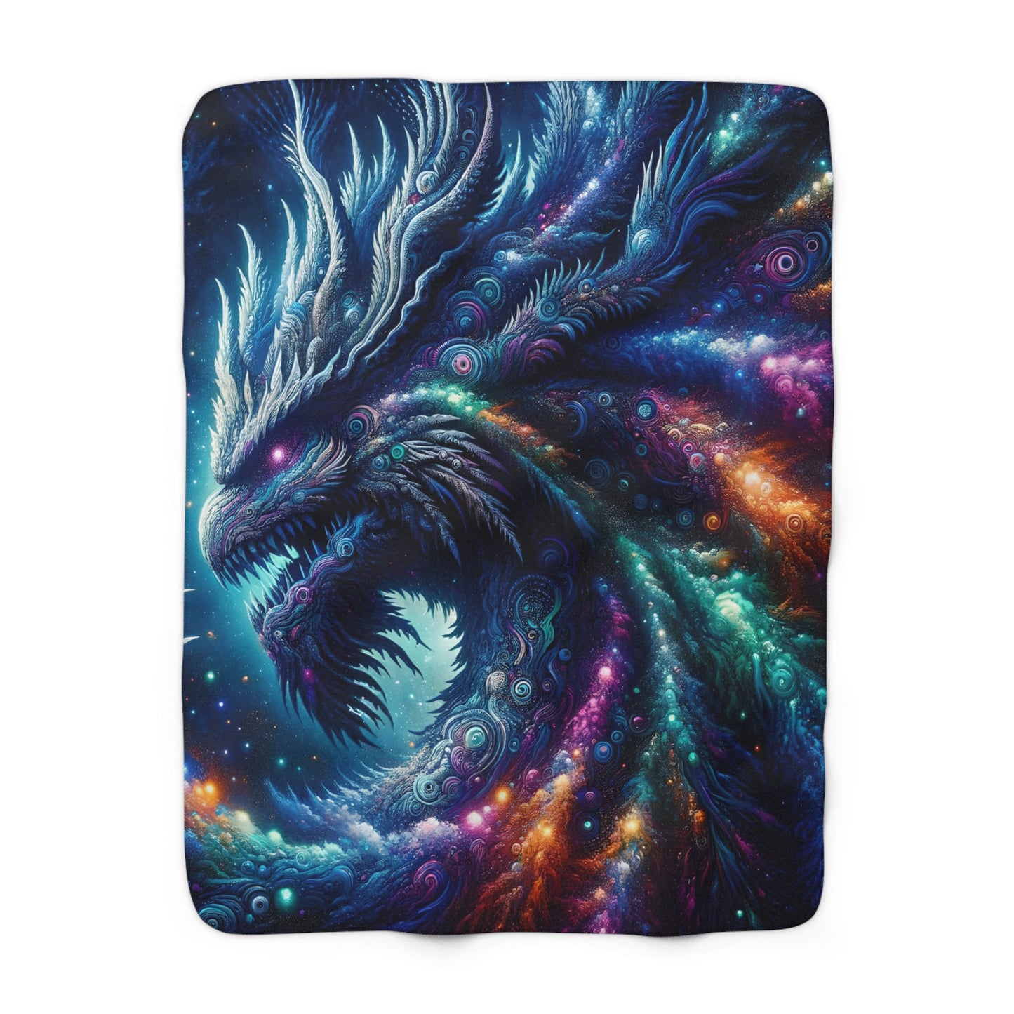 Cosmic Kaiju Sherpa Fleece Blanket