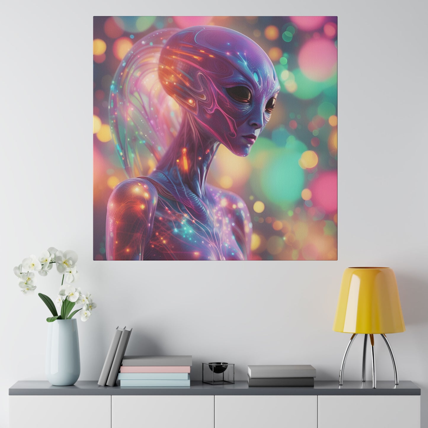 Alien Headz Matte Canvas, Stretched, 0.75"