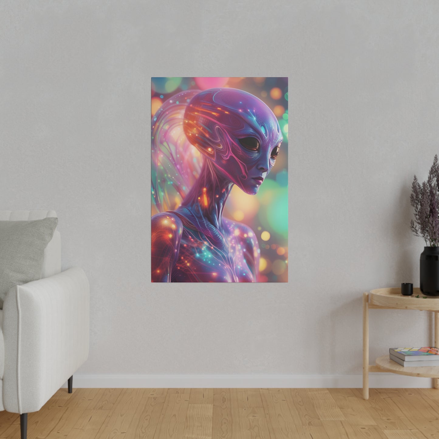 Alien Headz Matte Canvas, Stretched, 0.75"