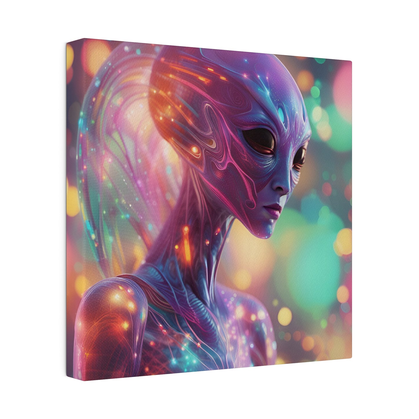 Alien Headz Matte Canvas, Stretched, 0.75"