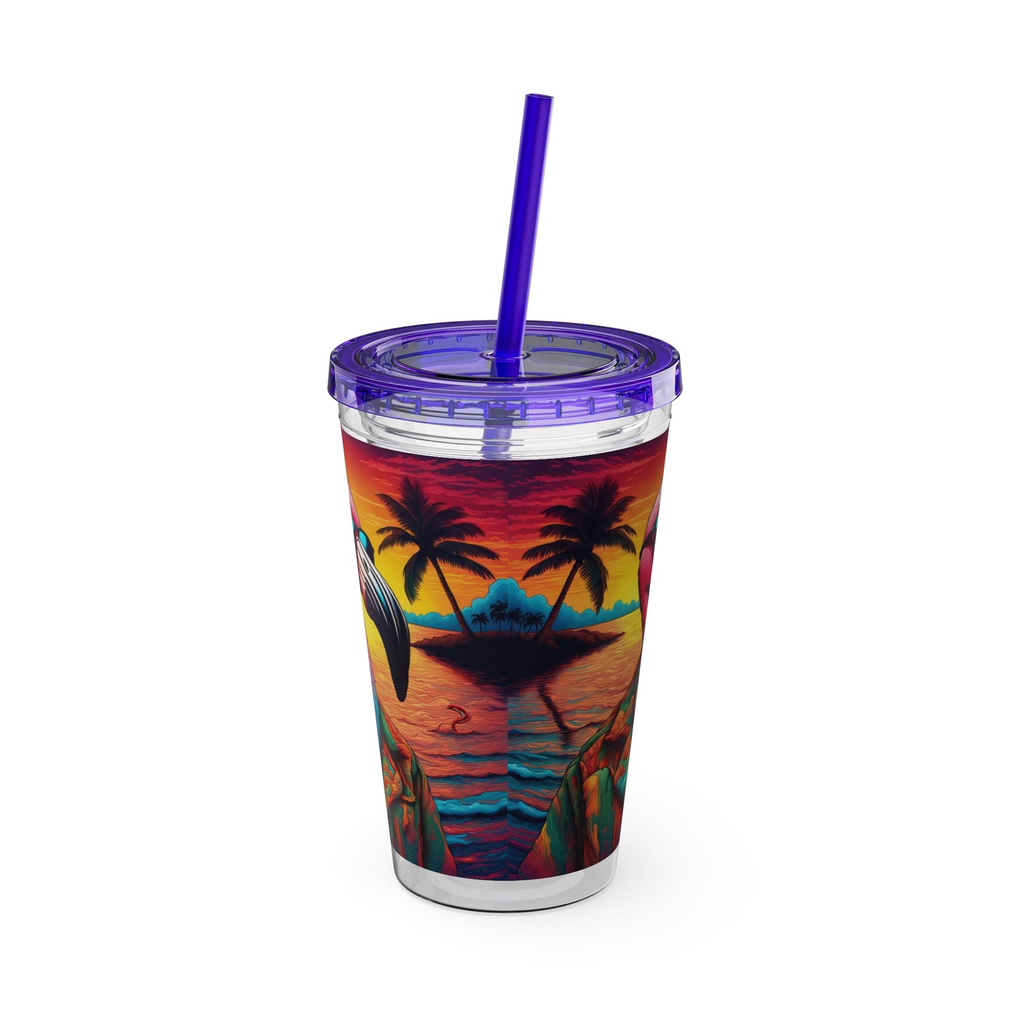 Sunsplash Tumbler with Straw, 16oz