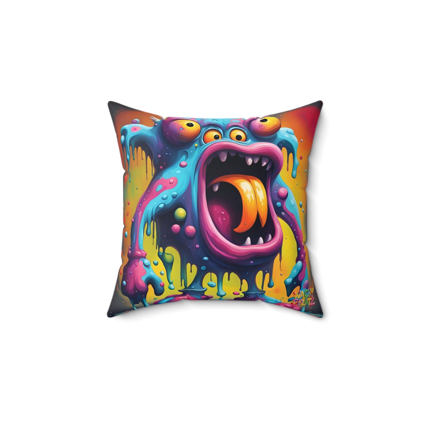 Dual-Wacky Spun Polyester Square Pillow