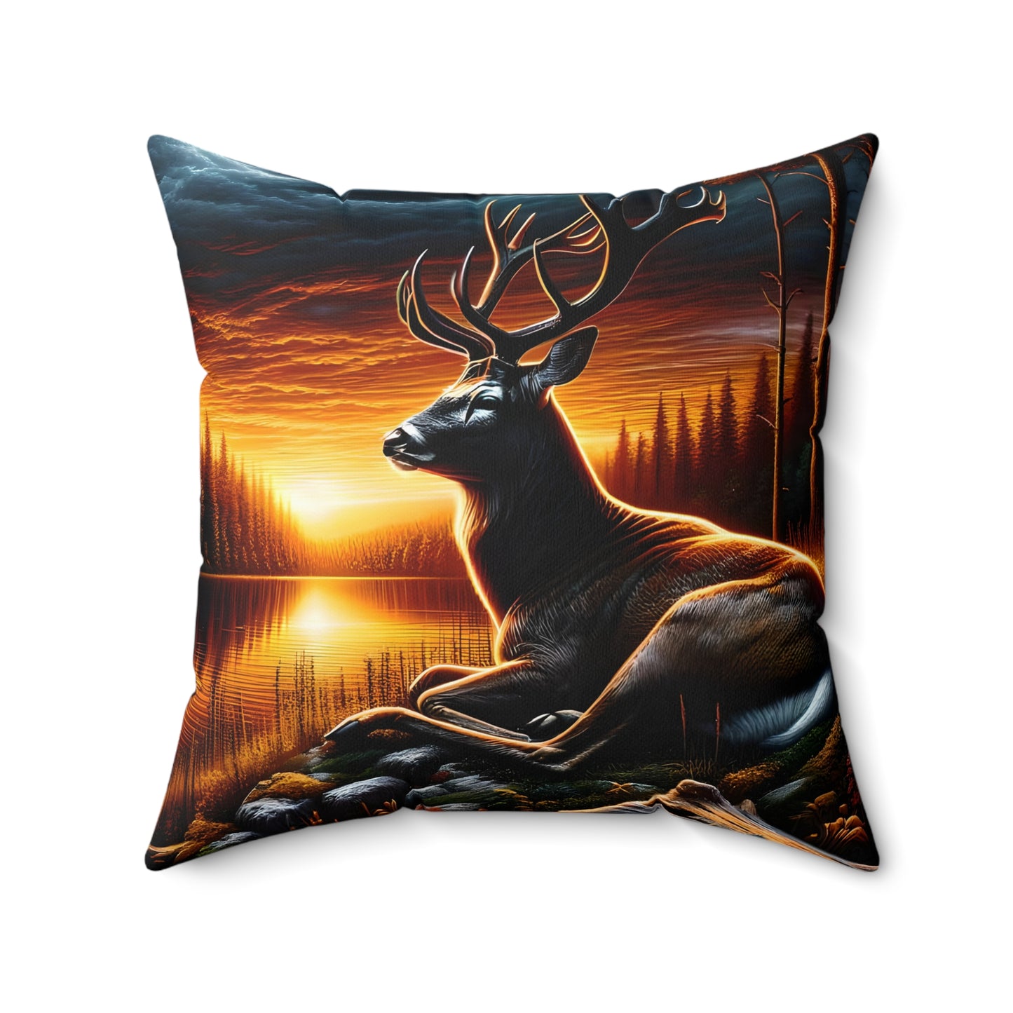 Hunterz Spun Polyester Square Pillow