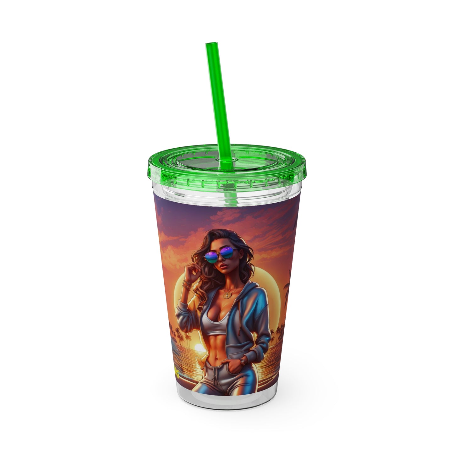 Sunsplash Tumbler with Straw, 16oz