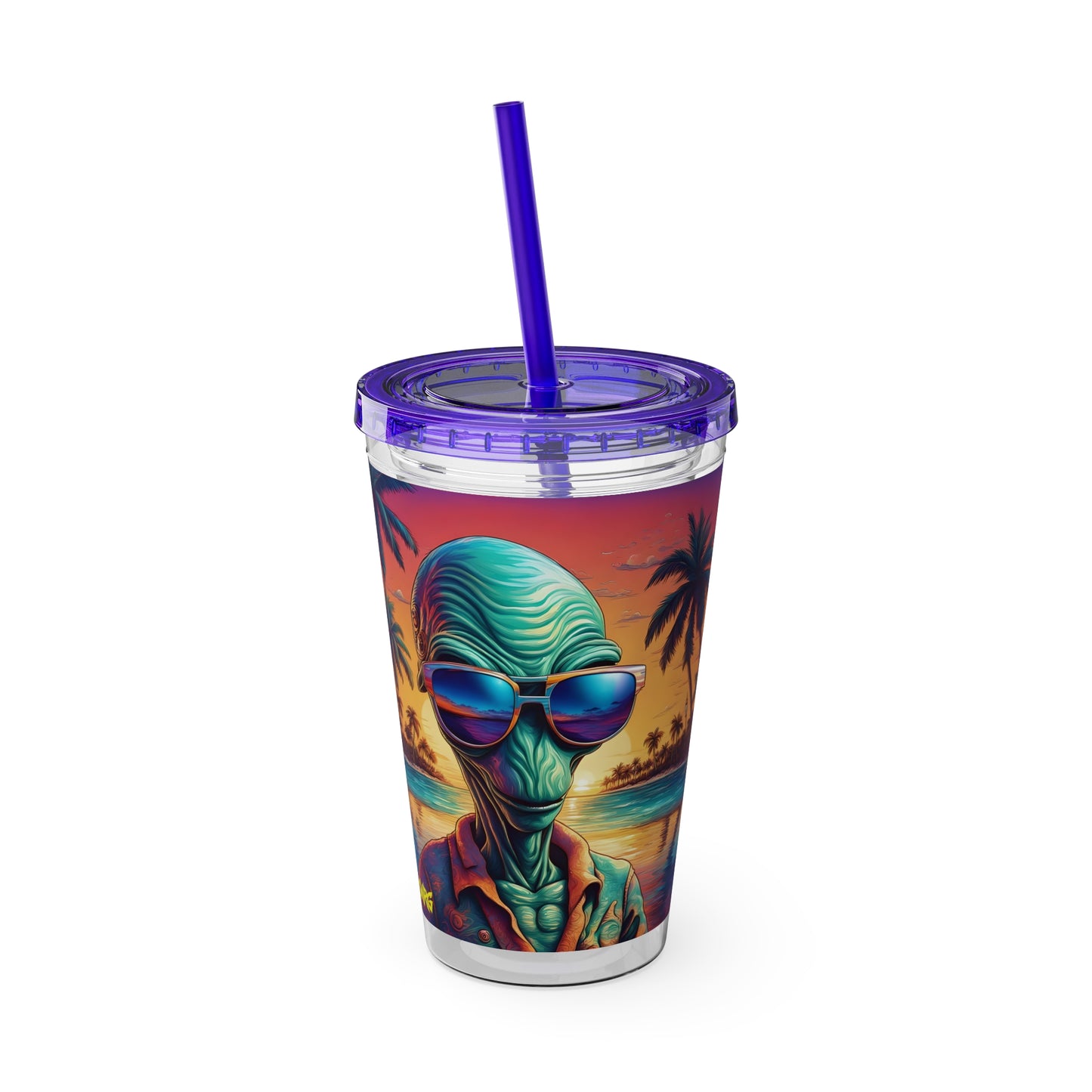 Sunsplash Tumbler with Straw, 16oz