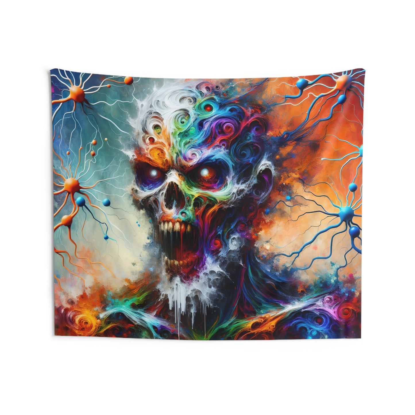 Neural Zombie Indoor Wall Tapestry