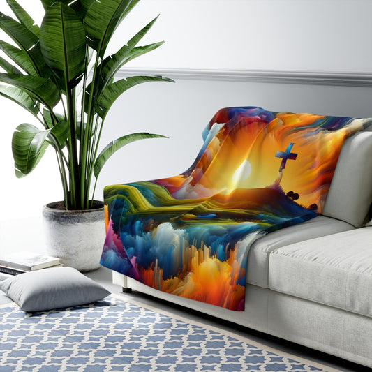 Faith Sherpa Fleece Blanket