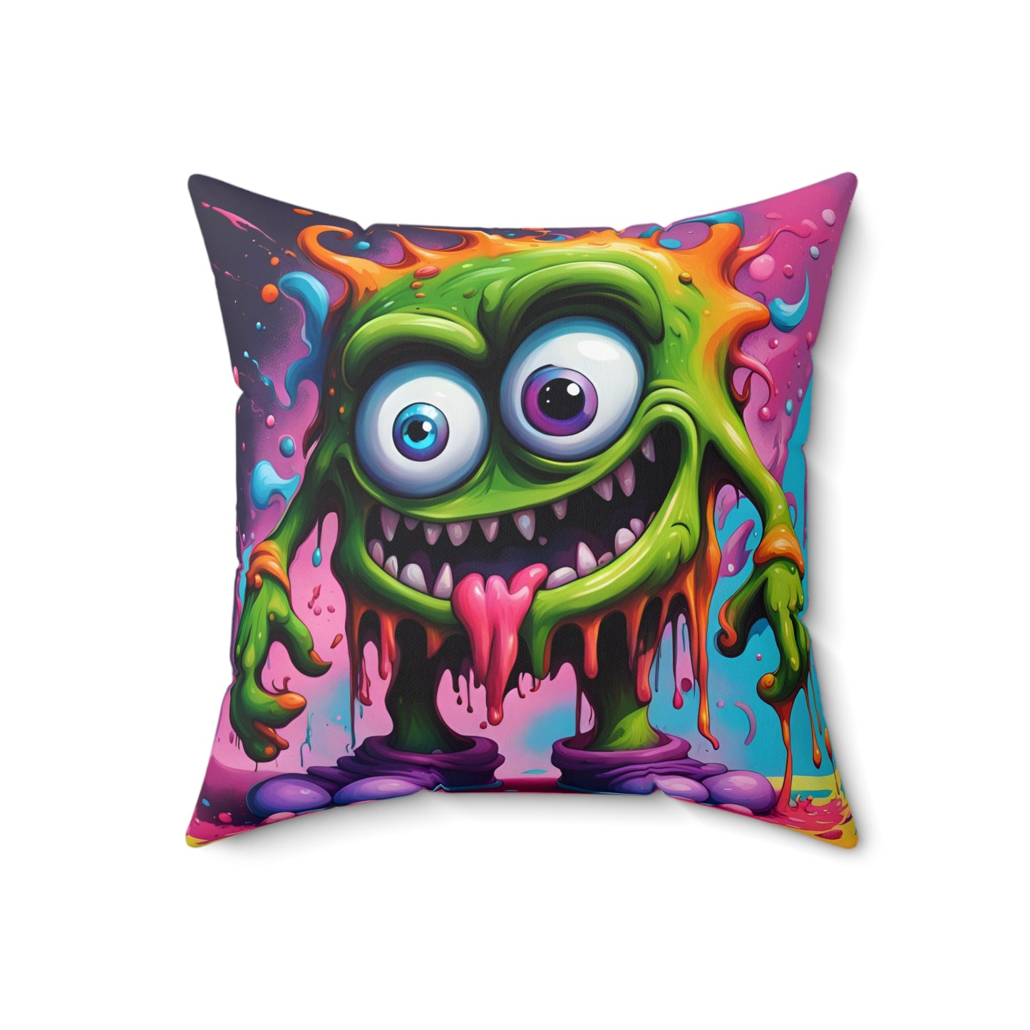 Dual-Wacky Spun Polyester Square Pillow