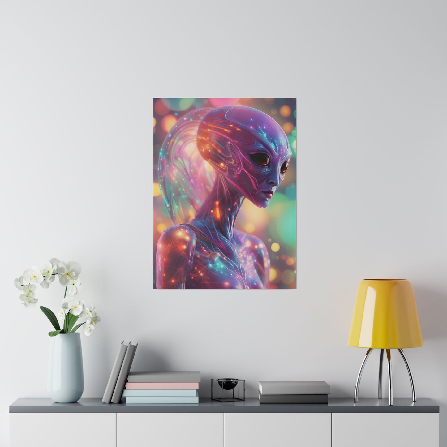 Alien Headz Matte Canvas, Stretched, 0.75"