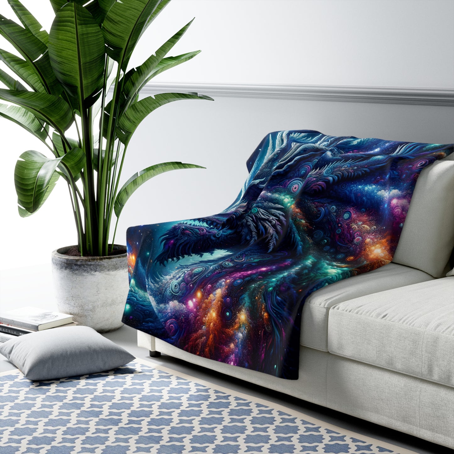 Cosmic Kaiju Sherpa Fleece Blanket