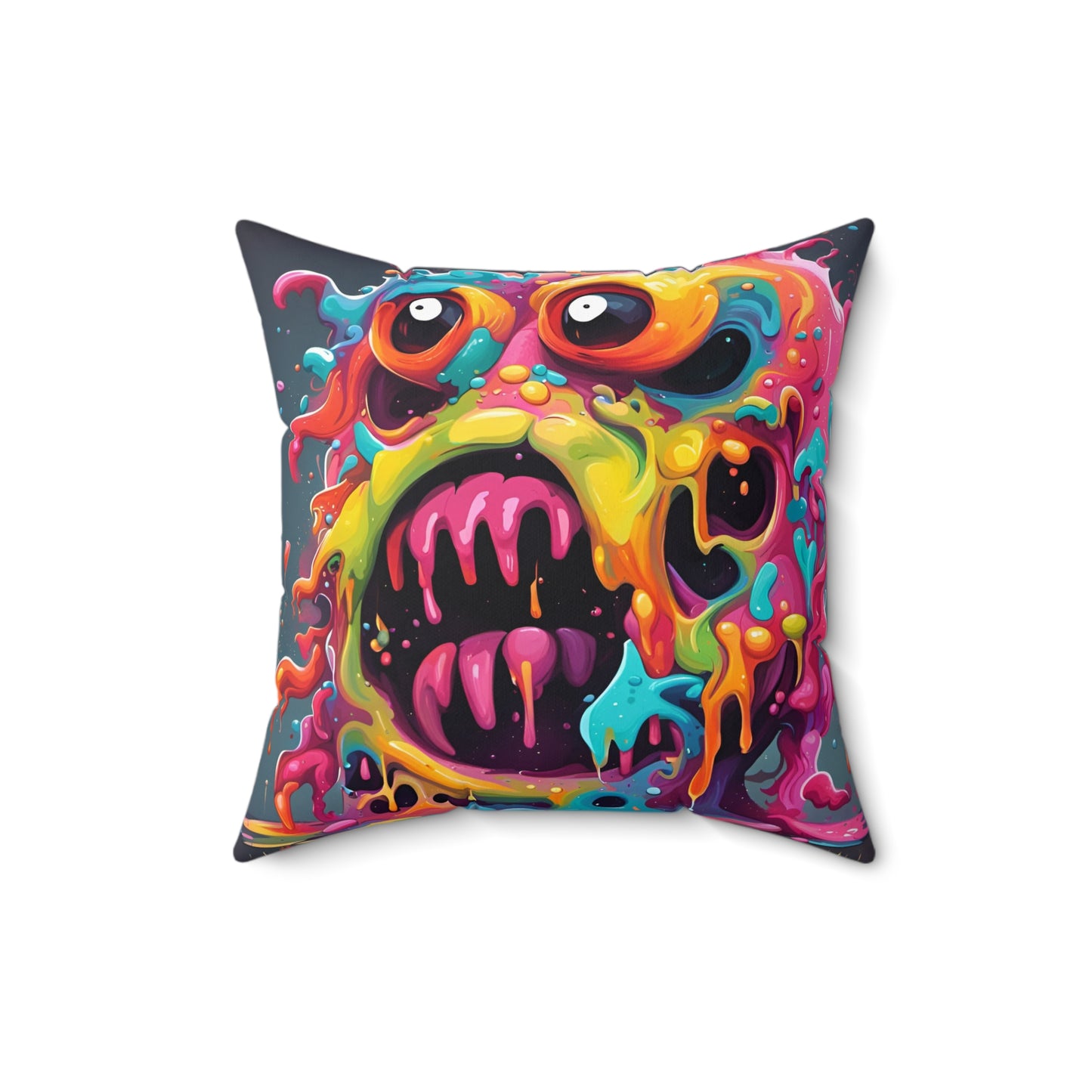 Dual-Wacky Spun Polyester Square Pillow