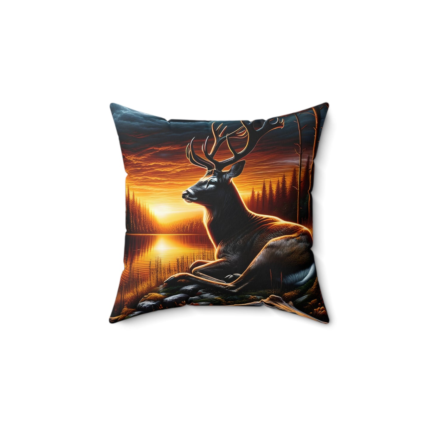 Hunterz Spun Polyester Square Pillow