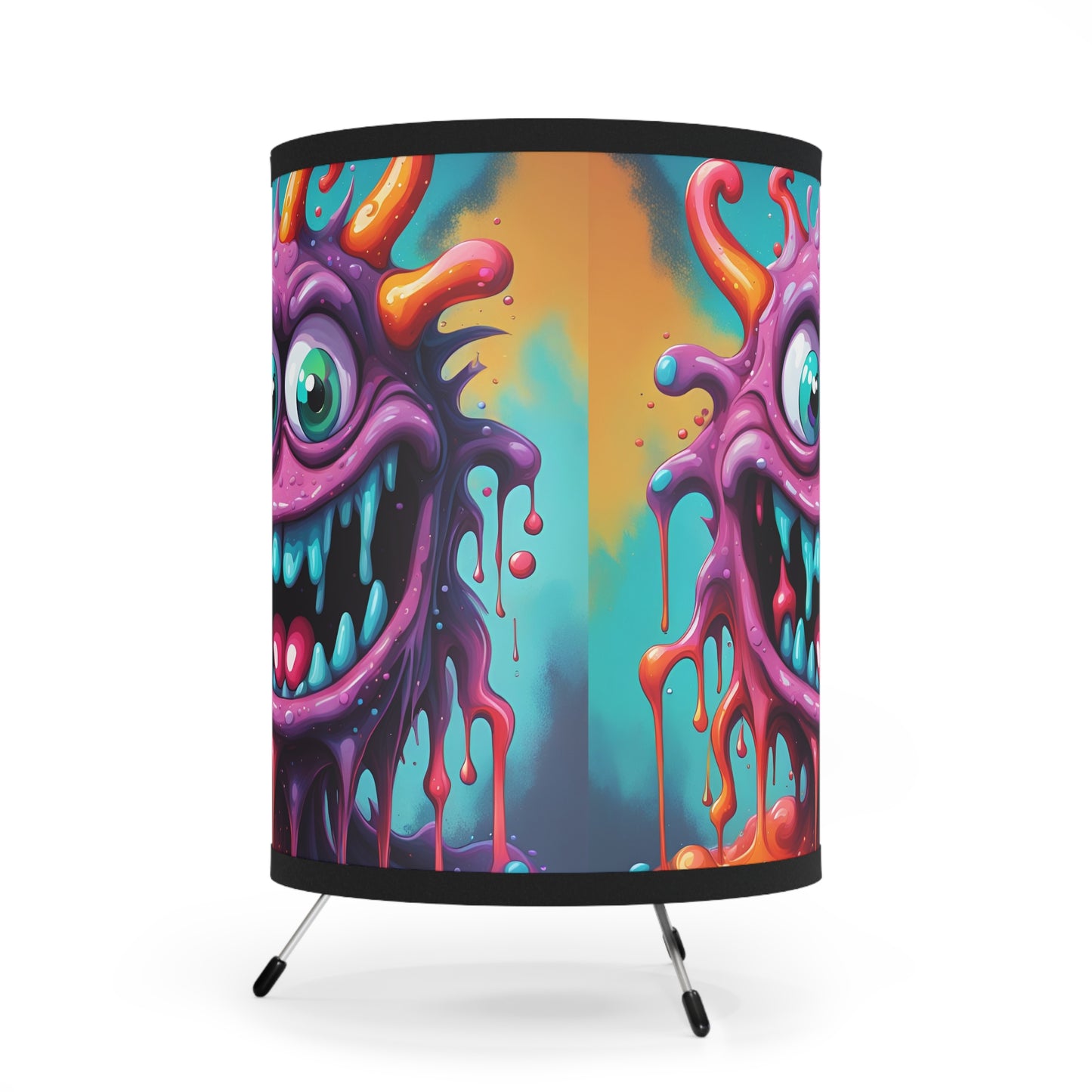 Wacky Splatz Playful Tripod Lamp, Colorful Decor, Funky Lighting, Kids Room Accent, Unique Gift