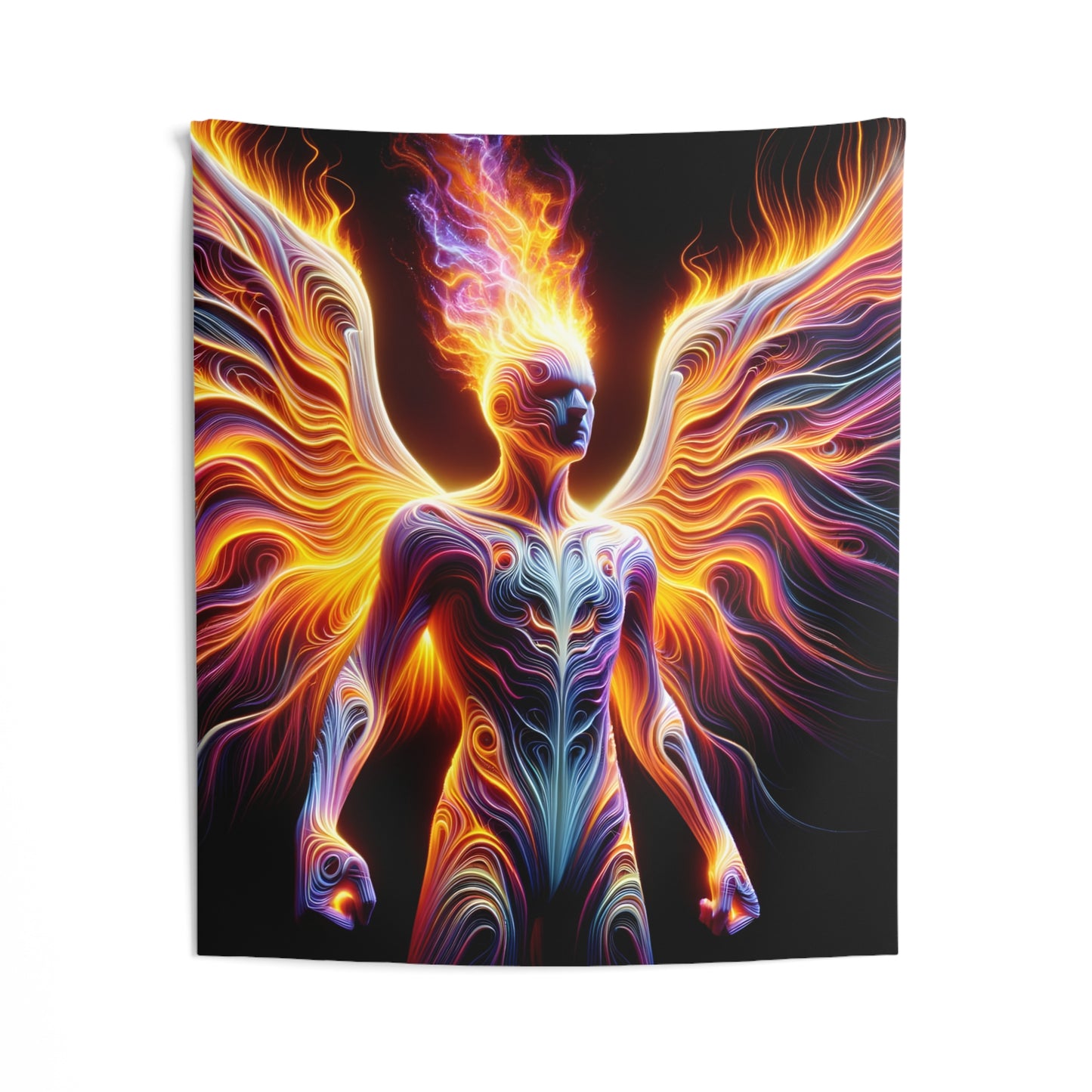 Angelz & Demonz Indoor Wall Tapestry, Boho Wall Art, Wall Hanging Tapestry, Aesthetic Accessories