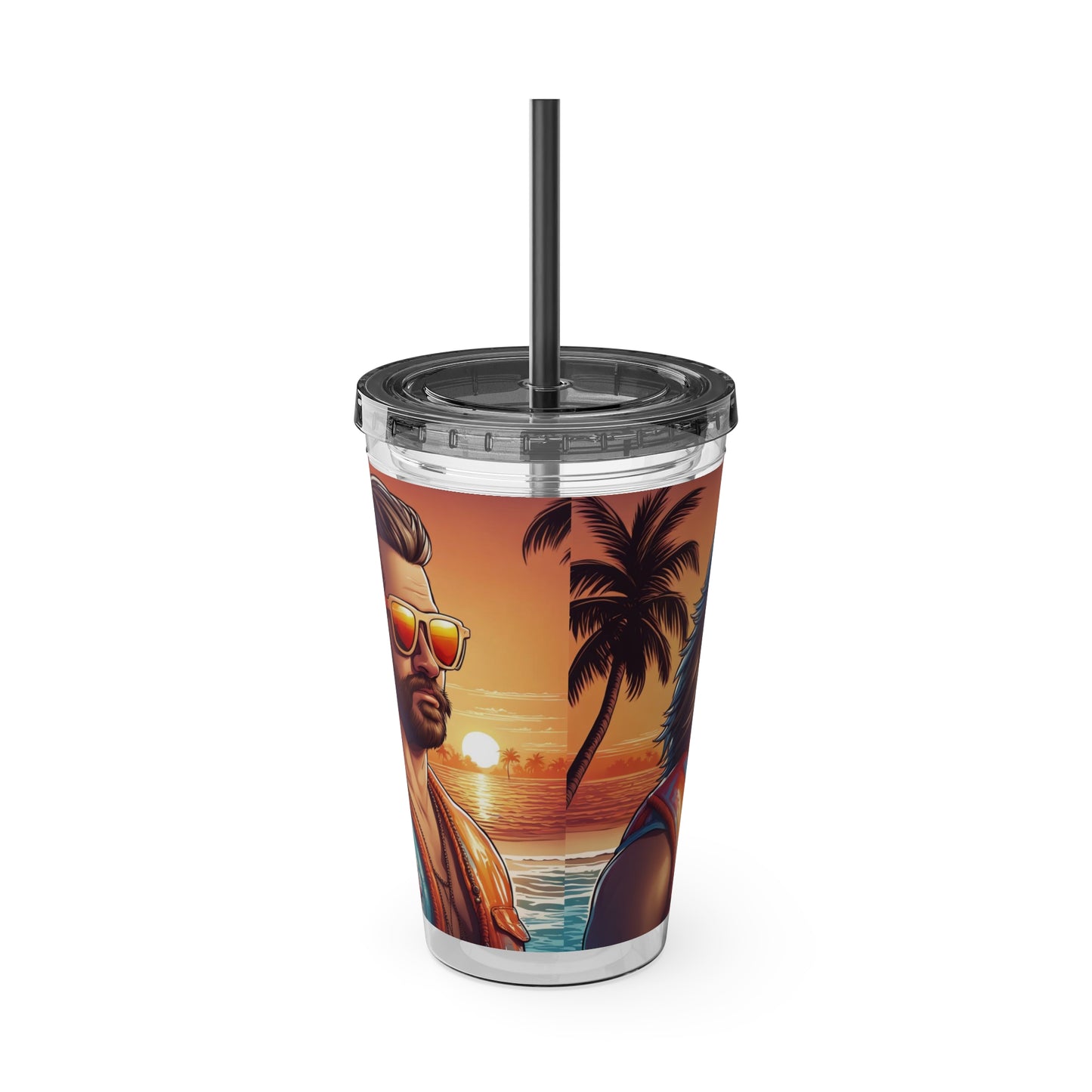 Sunsplash Tumbler with Straw, 16oz