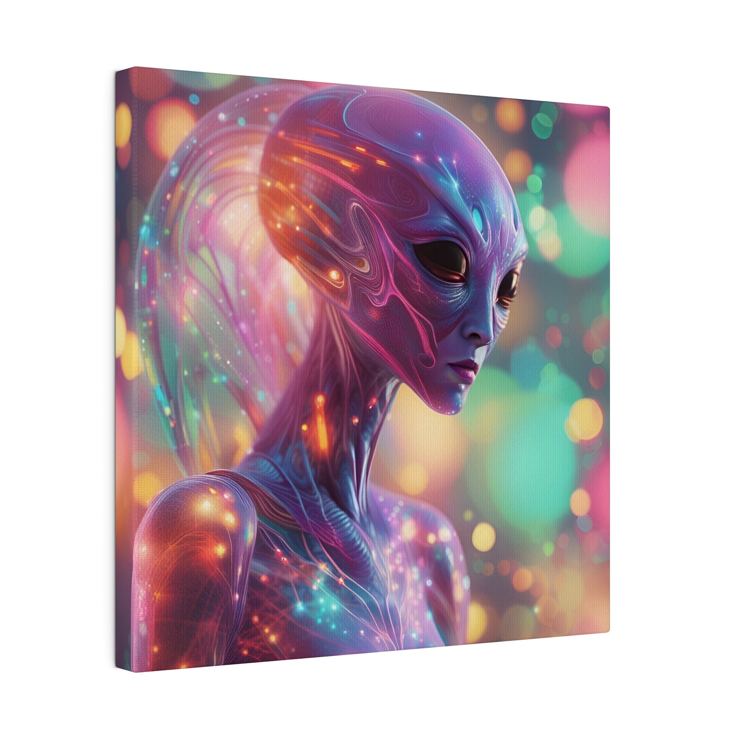 Alien Headz Matte Canvas, Stretched, 0.75"