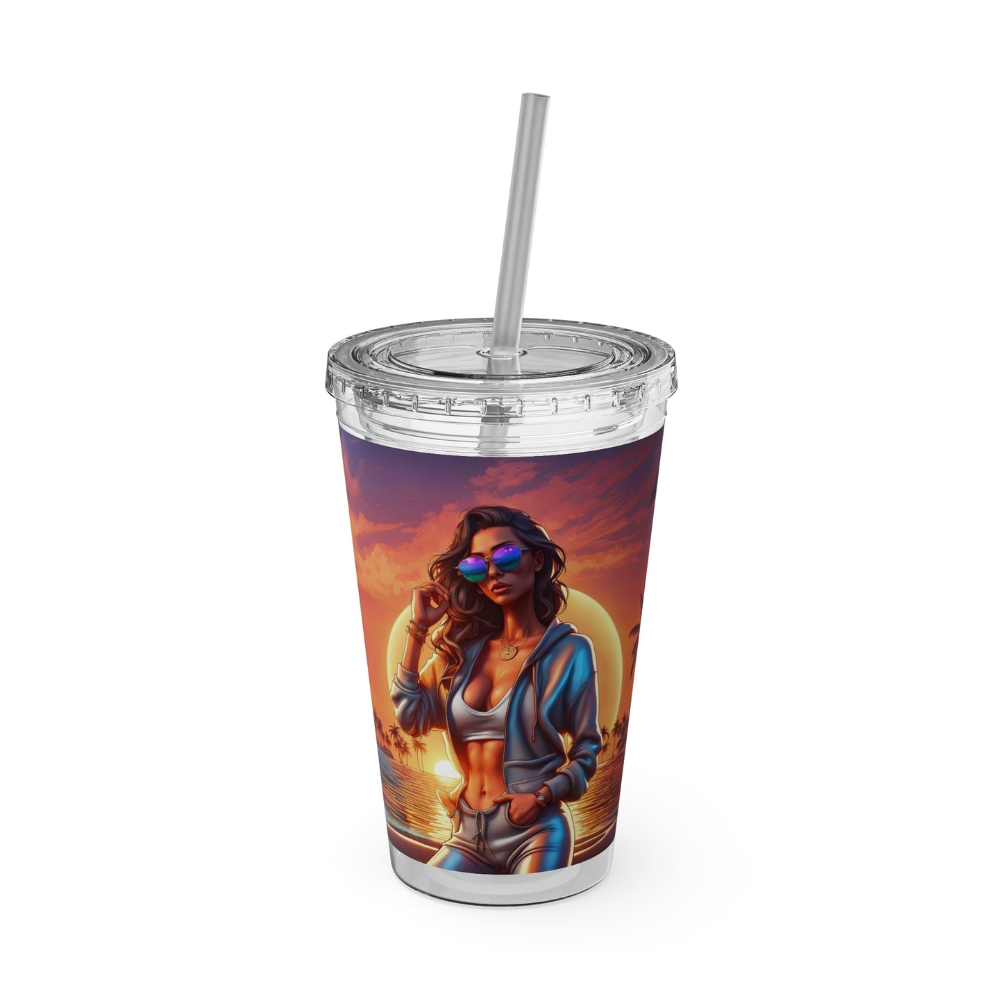 Sunsplash Tumbler with Straw, 16oz