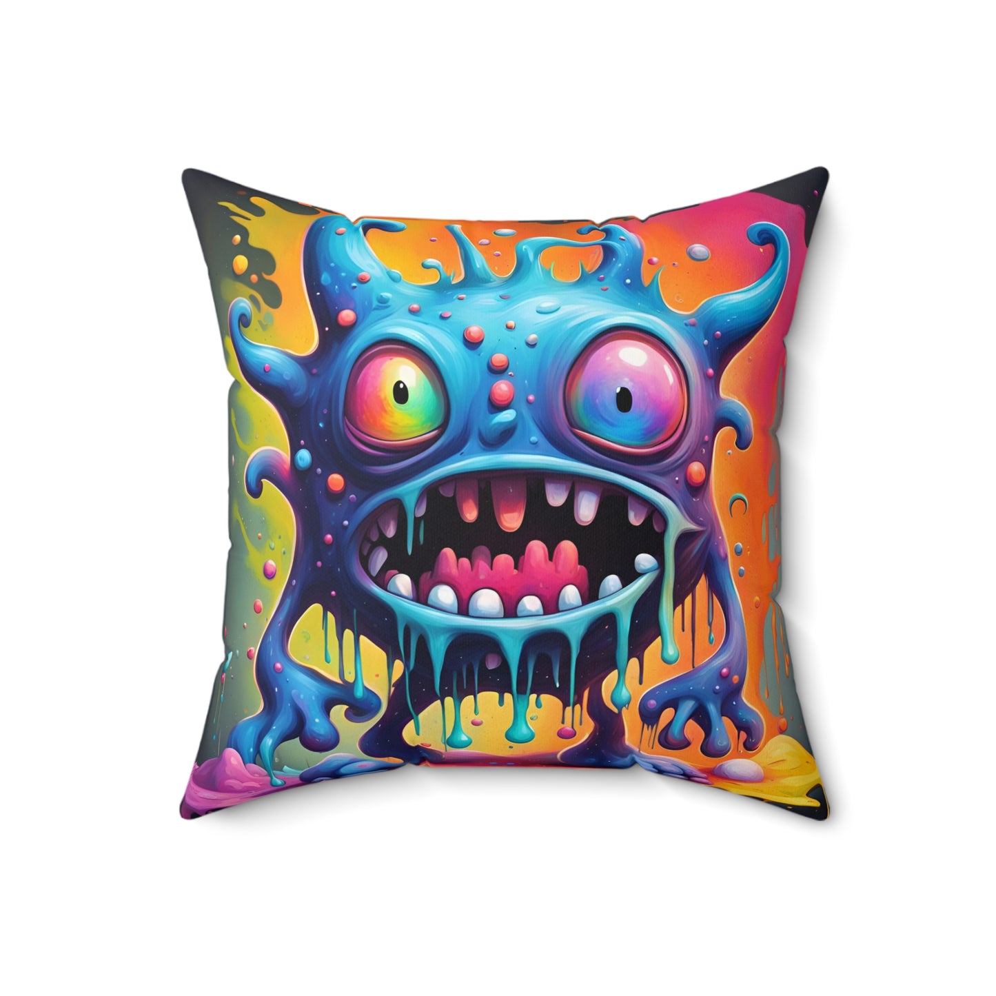 Dual-Wacky Spun Polyester Square Pillow