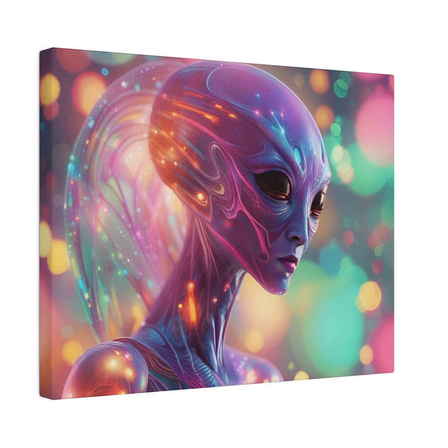 Alien Headz Matte Canvas, Stretched, 0.75"