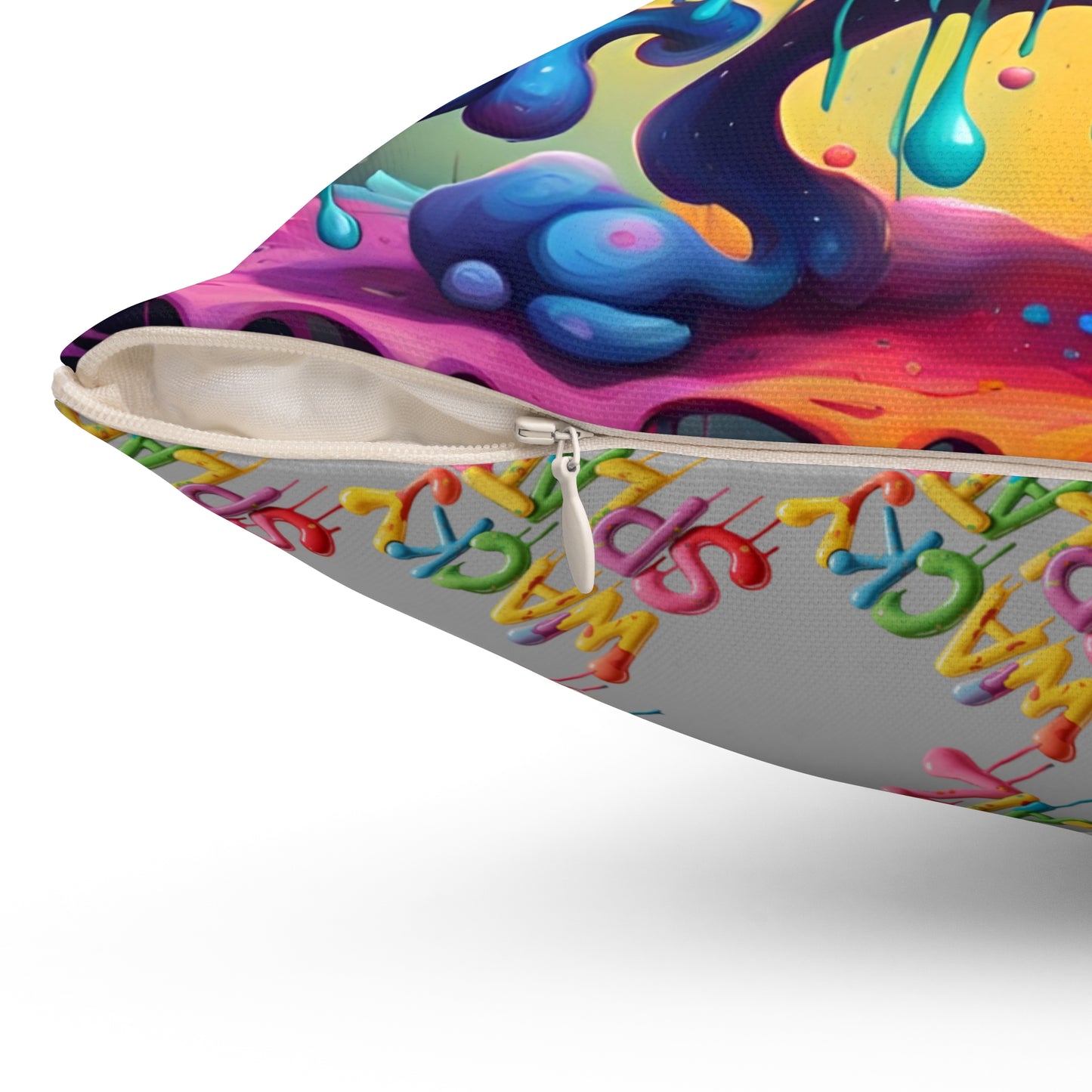 Dual-Wacky Spun Polyester Square Pillow