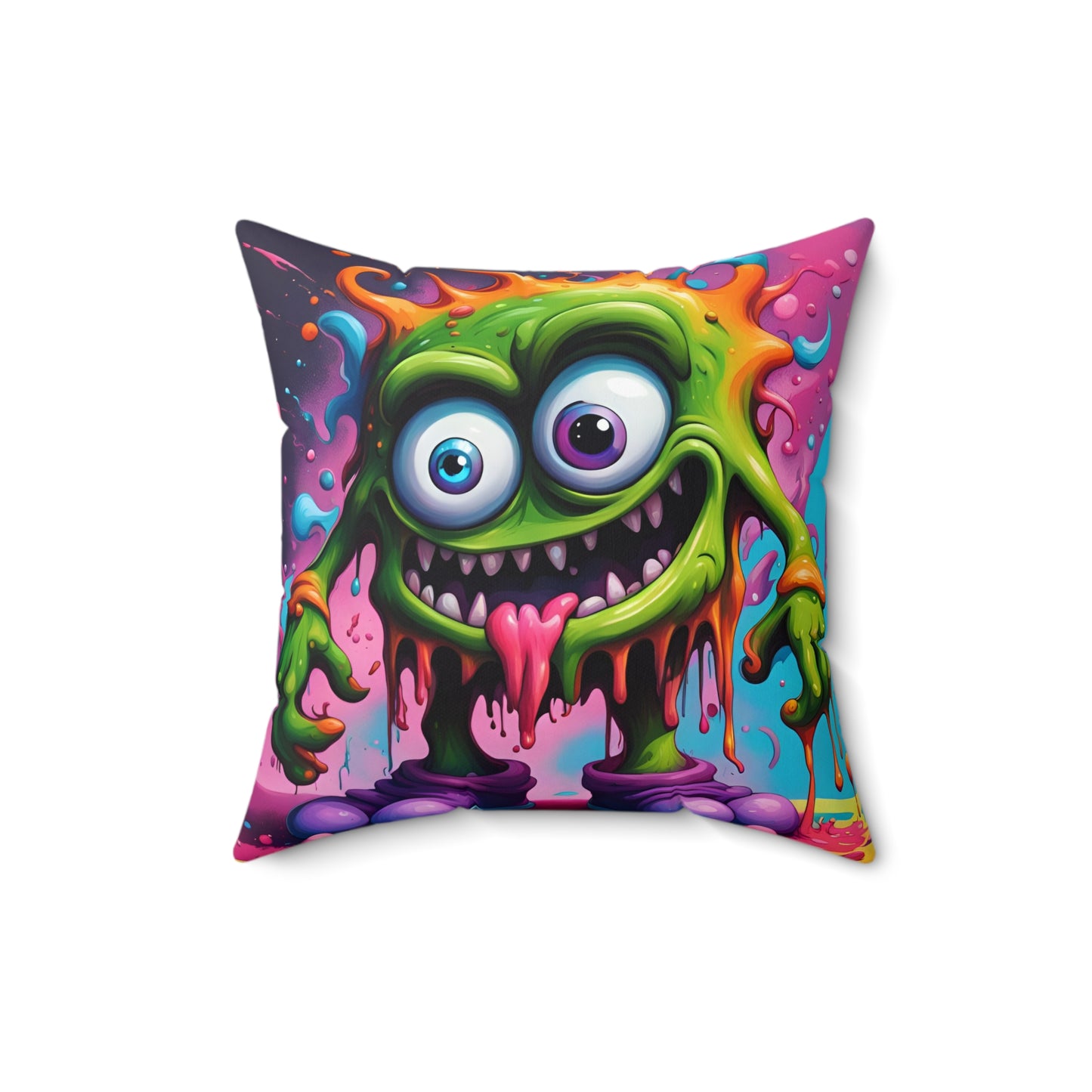 Dual-Wacky Spun Polyester Square Pillow