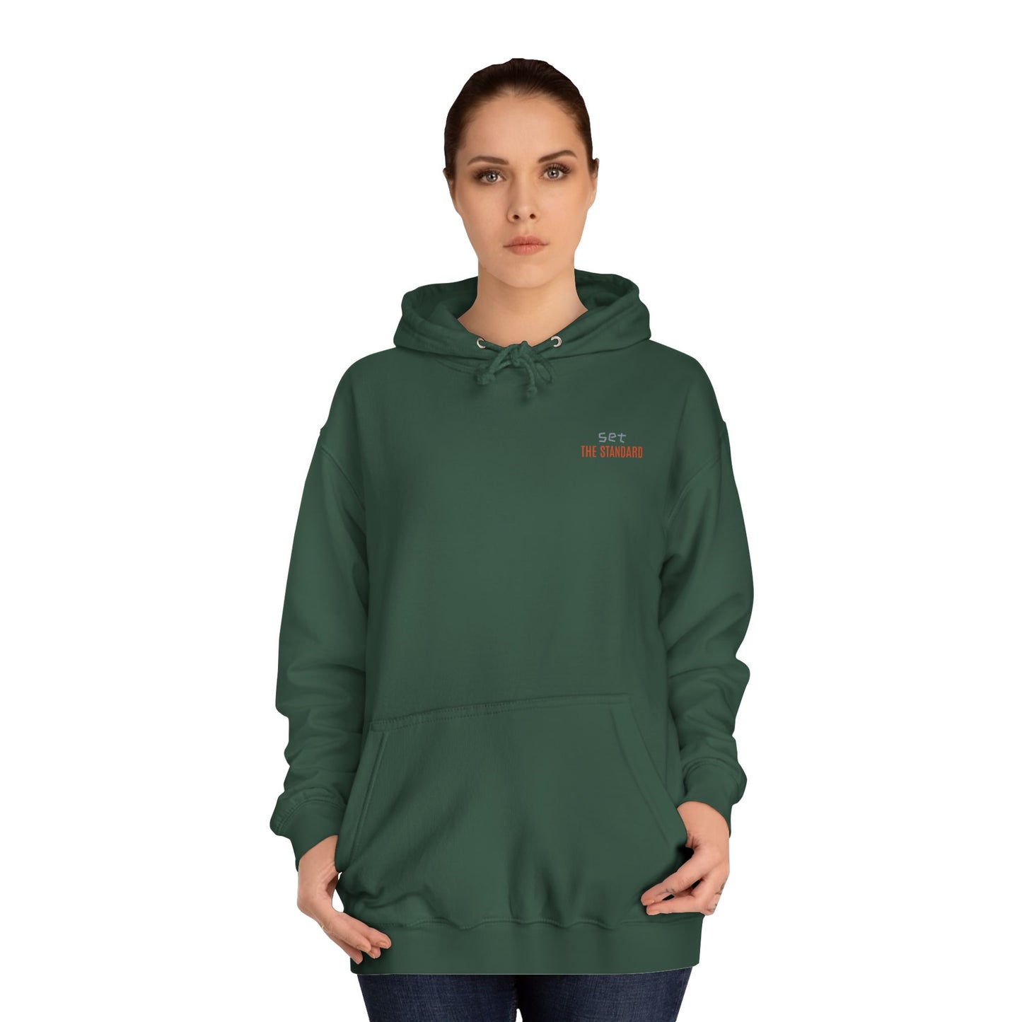 SNRG Unisex Hoodie - Set the Standard, Sweatshirt, Hooded Jacket, Casual Pullover, Trendy Apparel, Outerwear, Hoodie