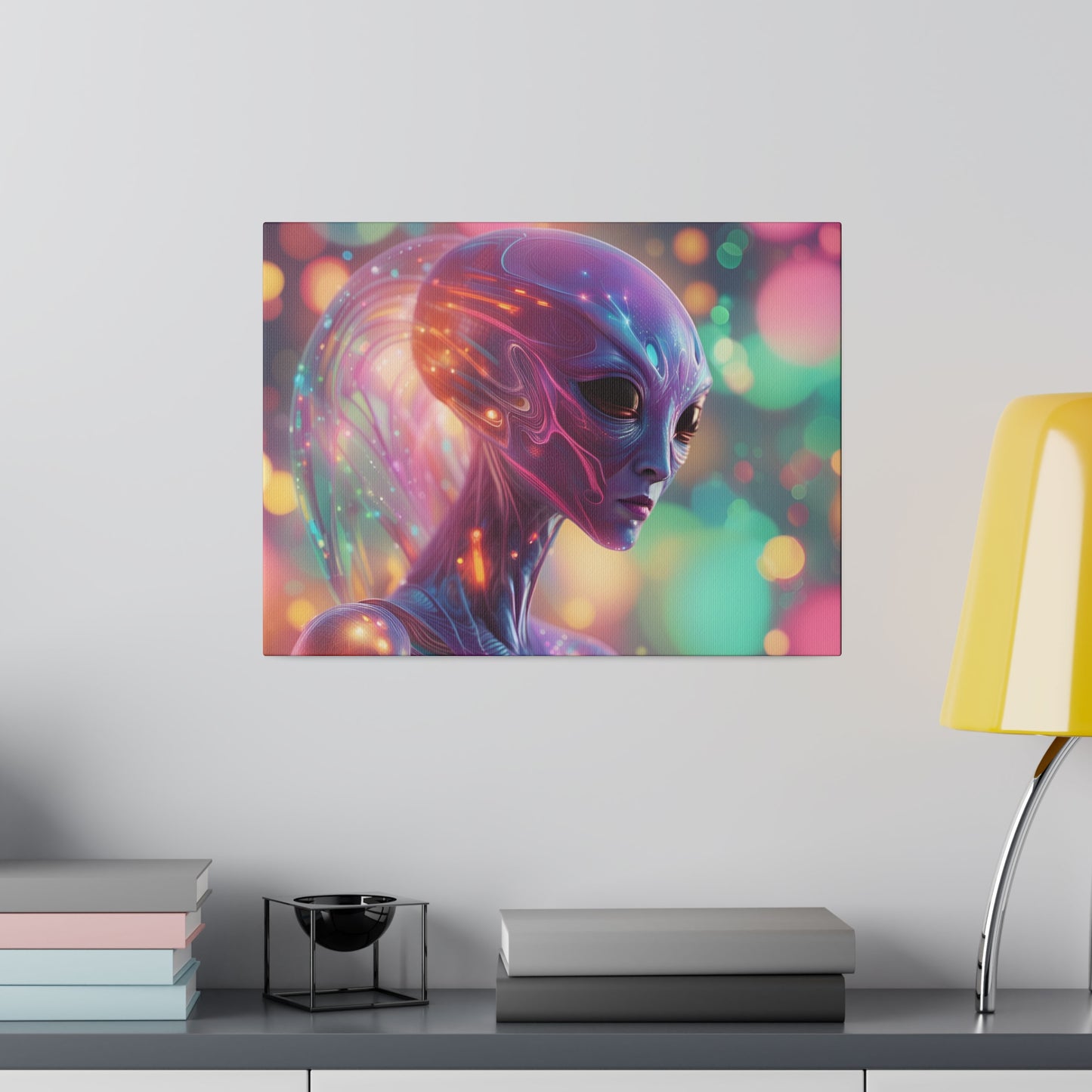 Alien Headz Matte Canvas, Stretched, 0.75"