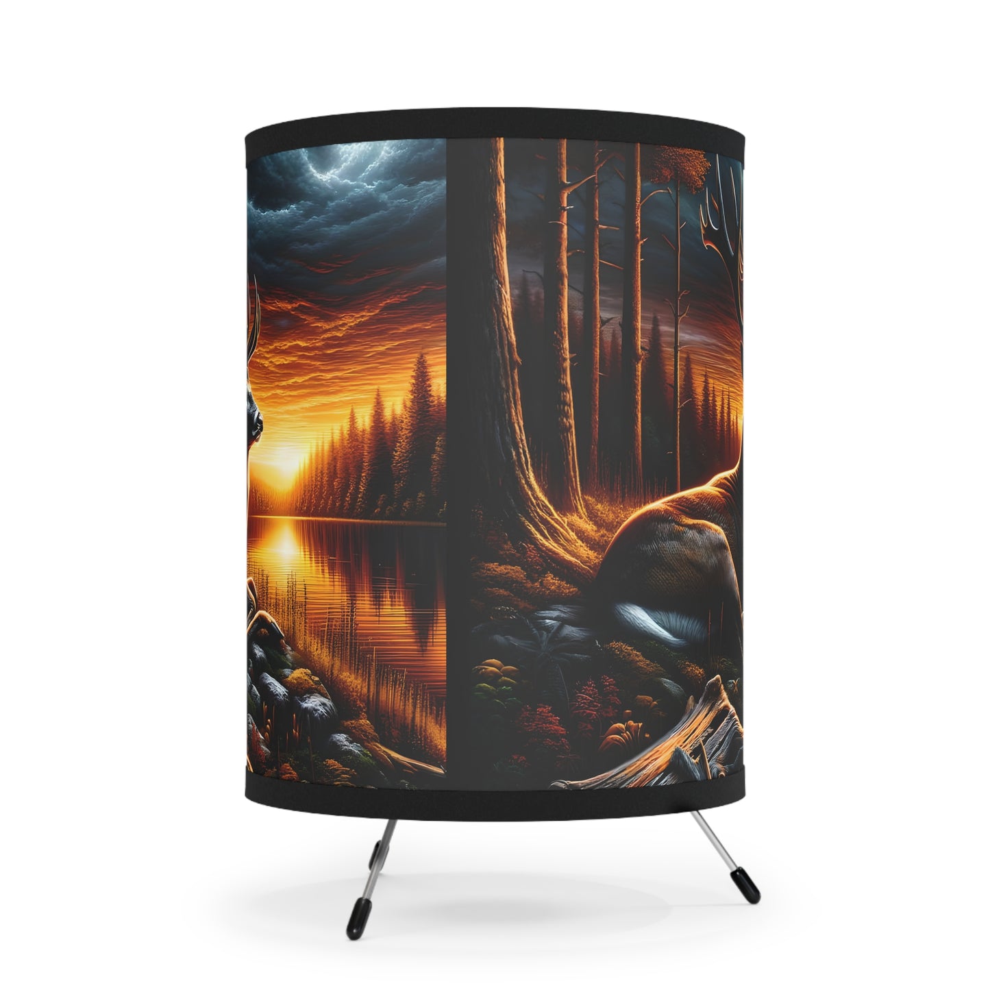 Hunterz Tripod Lamp, Perfect for Home Decor, Living Room Lighting, Cabin Vibes, Wildlife Enthusiasts, Unique Gift