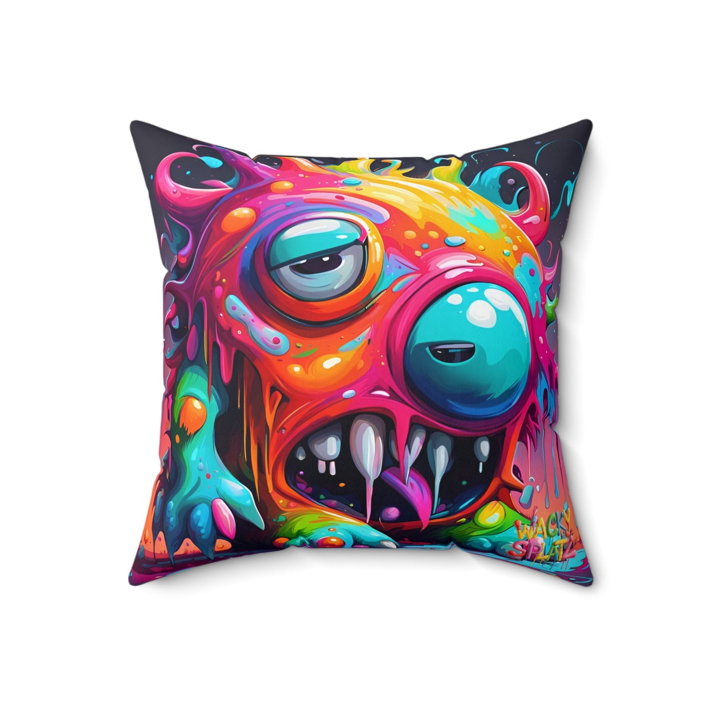 Dual-Wacky Spun Polyester Square Pillow