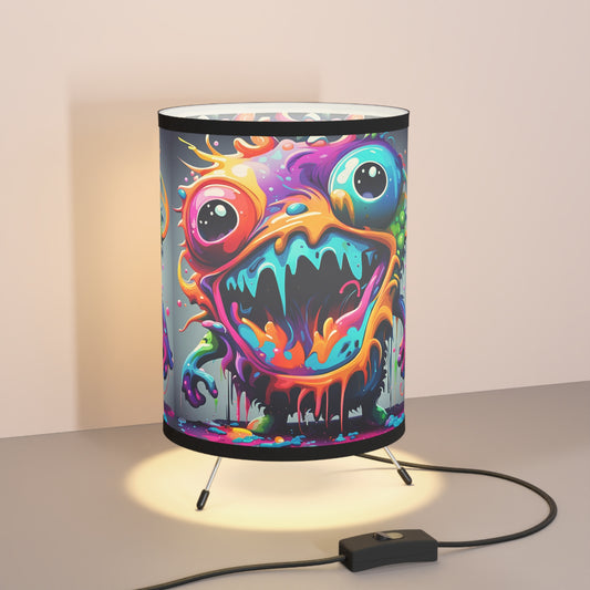 Wacky Splatz Colorful Tripod Lamp for Kids’ Rooms, Fun Decor, Playroom Lighting, Funky Gift, Unique Shade Design