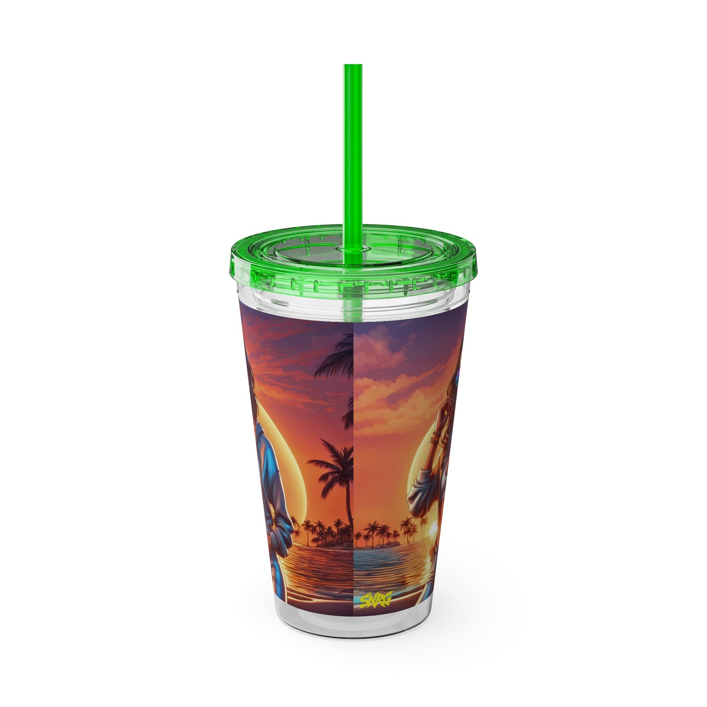 Sunsplash Tumbler with Straw, 16oz