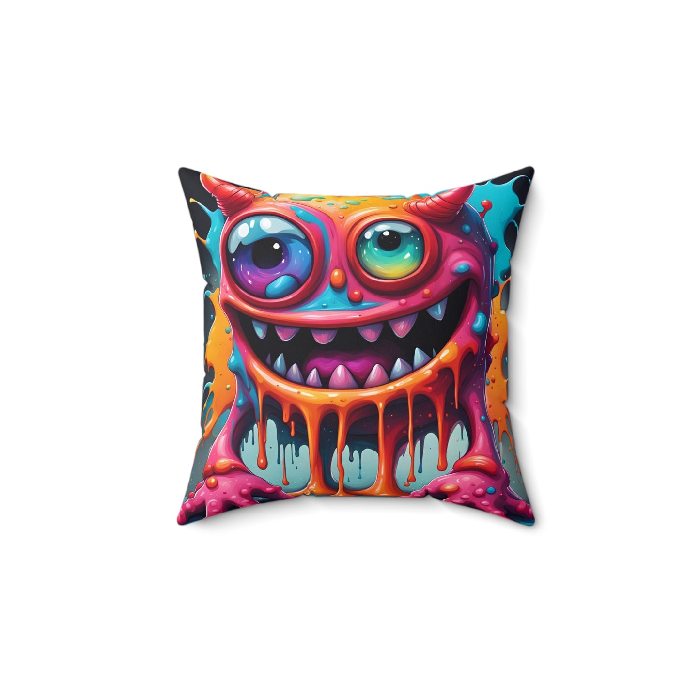 Dual-Wacky Spun Polyester Square Pillow