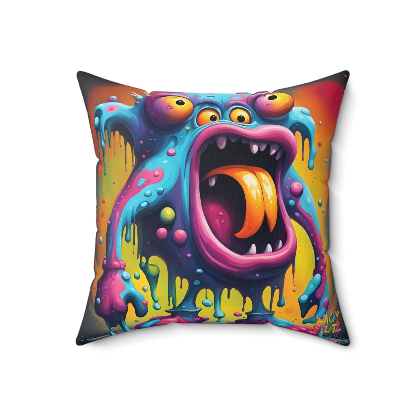 Dual-Wacky Spun Polyester Square Pillow