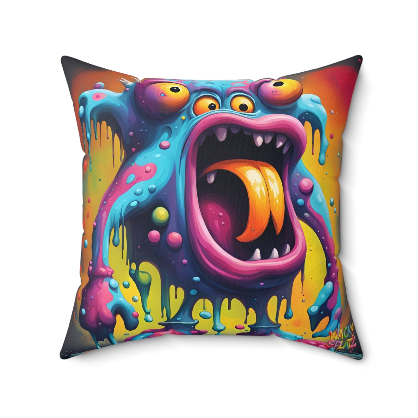 Dual-Wacky Spun Polyester Square Pillow