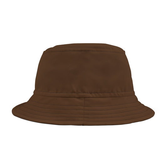SNRG Bucket Hat, Brown, Unique Streetwear Cap, Hip Hop Headwear, Trendy Festival Hat, Fashion Accessory