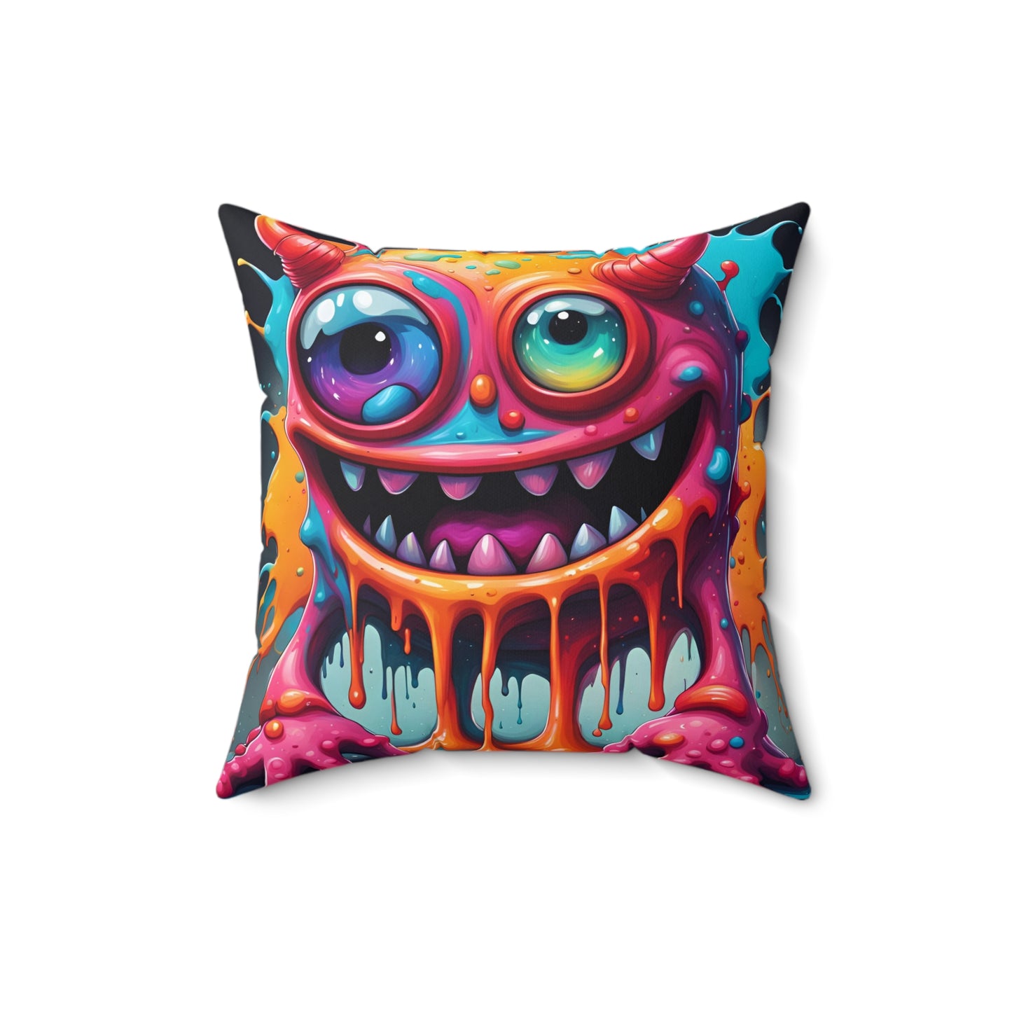 Dual-Wacky Spun Polyester Square Pillow