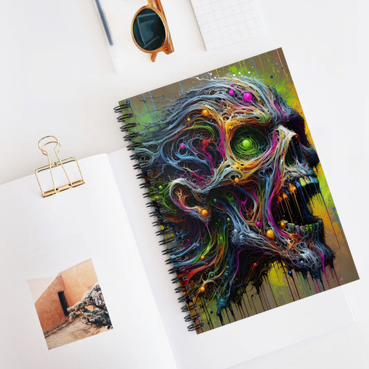 Neural Zombie Spiral Notebook - Ruled Line