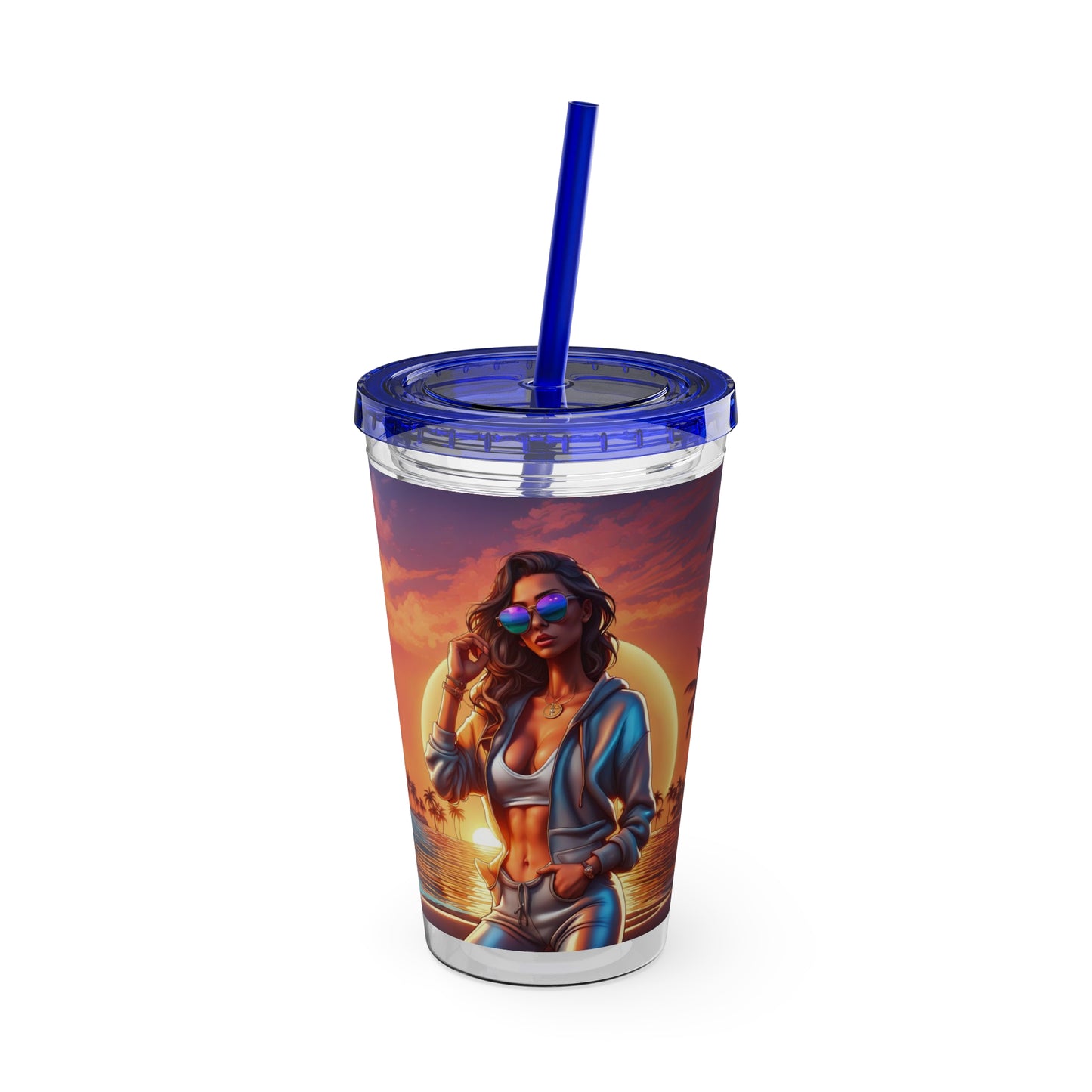 Sunsplash Tumbler with Straw, 16oz