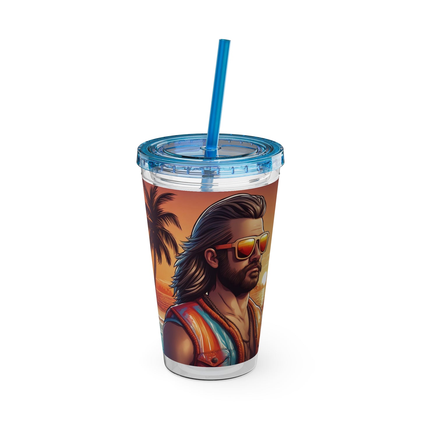 Sunsplash Tumbler with Straw, 16oz